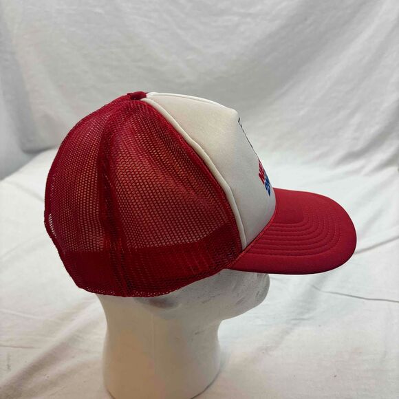 UPS Next Day Air Vintage Crown Trucker Cap Hat Red White Mesh Snapback One Size - Picture 7 of 12